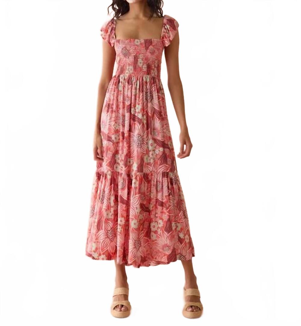 NEW OMIKA zoe maxi dress in rosalie pamplemousse